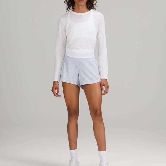 ❤️ Lululemon Speed Up Mid-Rise Lined Short 4" Pastel Blue Multi Size 6 - Picture 15 of 15